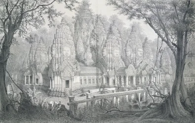 Ruines du Bayon, Cambodge, 1873
